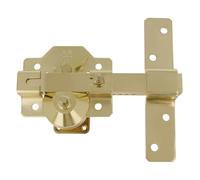 Amig - Cerradura de Sobreponer | 105 x 170 mm | Dorado | Cilindro de seguridad de 50 mm y Pestillo de Apertura | Resistente a la Extracción, Arranque y Rotura | Puertas de Entrada