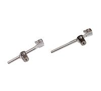 Amig - Cerradura Metálica Para Vitrina - 120 x 25 mm - Hoja Corredera - Para Puertas de Cristal en Muebles, Escaparates o Gabinetes - Incluye 2 Llaves - Acero Niquelado