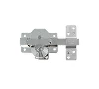 Amig - Cerrojo de Sobreponer con Cilindro Redondo y Pestillo Mod. 1PLUS | 90 x 154 mm | Cerradura de Seguridad para Puerta con Llave y Sistema Anti Bumping | Incluye 5 Llaves de Punto | Acero Plateado