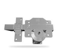 Amig - Cerrojo de Sobreponer con Resbalón de Alta Seguridad | Cilindro 50 mm | 90 x 154 mm | Acero | Cromado Brillo | Antibumping y Antitaladro | Cierre a la Dercha
