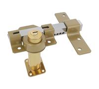 Amig - Cerrojo de Sobreponer para Puertas - Con Cilindro Redondo de Seguridad - 88 x 153 mm, Cilindro Interior 34 mm y Exterior: 70 mm - Incluye 5 Llaves de Punto - Acero Martele