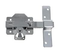 Amig - Cerrojo para Puerta | Con Bombillo Redondo de 50 mm | Seguridad Extra para Puertas de Entrada o de Paso | Incluye 5 Llaves | Color Plateado | 153 x 88 mm