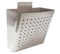 Amig - Cesta de publicidad - Buzón para Publicidad con Rejilla Frontal - Uso exterior - Acero inoxidable - Resistente a la corrosión - Plateado - 32 x 36 x 19 cm