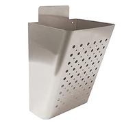 Amig - Cesta de publicidad - Buzón para Publicidad con Rejilla Frontal - Uso exterior - Resistente a la corrosión - Acero inoxidable - Plateado - 22 x 36 x 19 cm