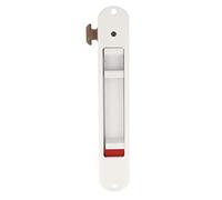 Amig - Cierre de Embutir para Ventanas y Puertas Correderas de Aluminio - Cerradura de Gancho para Empotrar - De Aluminio Acabado en Blanco - Medidas: 192 x 28 mm