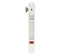 Amig - Cierre de Embutir para Ventanas y Puertas Correderas de Aluminio - Cerradura de Gancho para Empotrar - Aluminio - Color Blanco - Medidas: 174 x 23 mm