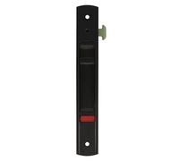 Amig - Cierre de Embutir para Ventanas y Puertas Correderas de Aluminio - Cerradura de Gancho para Empotrar - Aluminio - Color Negro - Medidas: 174 x 29 mm