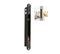 Amig - Cierre de embutir para ventanas y puertas correderas de aluminio - Cerradura de gancho para perfiles específicos - Placa 174 x 23 mm - Aluminio negro - Mod. 3650
