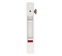 amig - Cierre de Embutir para Ventanas y Puertas Correderas de Aluminio Mod.3850, Cerradura de Gancho para Empotrar, De Aluminio Acabado en Blanco, Medidas: 190 x 29 mm