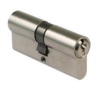 Amig - Cilindro de seguridad - Cerradura para puertas - Bombín de Alta Seguridad - Antiganzúa y Antitaladro - Incluye 3 llaves - Plateado Mate - Medidas: 70 (30-40 mm)