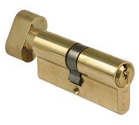 Amig - Cilindro de seguridad con muletilla - Cerradura para puertas - Bombín de Alta Seguridad - Antiganzúa y Antitaladro - Incluye 3 llaves - Dorado Mate - Medidas: 90 (40-50 mm)