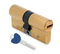 Amig - Cilindro de Seguridad Europeo 62 mm (31/31) en Latón Mate - Antitaladro y Antibumping - Para Puertas de Madera