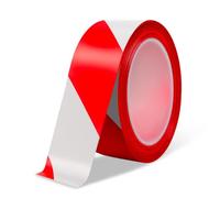 Amig - Cinta No Adhesiva de Balizamiento - Para Señalización y Advertencia de Peligro - Resistente al Agua y Flexible - PVC - 70 mm x 200 m - Cinta Rojo y Blanco