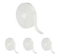 Amig - Cinta para Recogedor de Persianas Enrollables - Medidas 18 mm x 6 m - Resistente a Rayos UV y Abrasión - Color Blanca - Cuerda de Repuesto para Carrete (Paquete de 4)