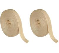 Amig - Cinta para Recogedor de Persianas Enrollables - Medidas 20 mm x 6 m - Resistente a Rayos UV y Abrasión - Color Marfil - Cuerda de Repuesto para Carrete (Paquete de 2)