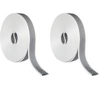 Amig - Cinta para Recogedor de Persianas Enrrollables - Cuerda de Repuesto para Carrete de Persiana de Toque Suave y Rígido - Resiste Rayos UV y Abrasión - Color Blanco/Gris - Medidas 22 mm x 6 m