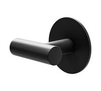 Amig - Colgador adhesivo para toalla de baño Mod. 6 - Toallero gancho Adhesivo sin tornillos - 60 x 55 x 65 mm - Acero inoxidable - Negro mate