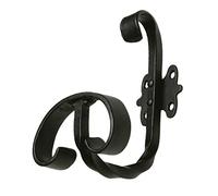 Amig - Colgador de Pared Decorativo Mod.101-120 x 80 x 90 mm - Perfecto para Colgar Abrigos, Ropa y Accesorios - Tipo Gancho - Estilo Forja - De Acero Acabado en Negro