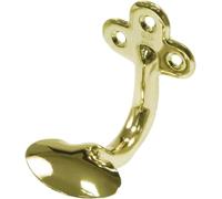 Amig - Colgador para ropa - Percha estampada - Gancho o perchero individual para pared o armario - Material: Acero - Color Dorado - Medidas: 8x5x7,5 cm