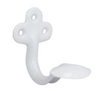 Amig - Colgador para ropa - Percha estampada - Gancho o perchero individual para pared o armario - Material: Acero - Color Blanco - Medidas: 8x5x7,5 cm