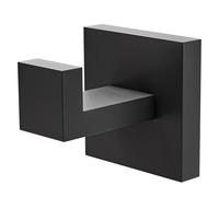 Amig - Colgador toalla baño Mod. Isla-4 | Toallero gancho Con tornillos incluidos | 55 x 55 x 55 mm | Acero inoxidable | Negro mate