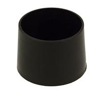 Amig - Contera Exterior Redonda - Mod. 655 - Ø25 mm - Protector para Patas de Mesas, Sillas, Muletas y Bastones - Ideal para Proteger el Suelo Ante Rayaduras - Polietileno Negro