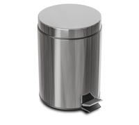 Amig - Cubo de Acero Inoxidable con Pedal - Basura o Papelera con Recipiente Interior extraíble de plástico con Asa - Higiénico y Fácil de Limpiar - Tratamiento Antihuellas - Satinado - 12L