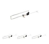 Amig - Cuelgaperchas extraíble - Acero - Medidas: 400 mm - Plateado - Colgador Extensible de Perchas para Ropa - Ideal para armarios o vestidor (Paquete de 4)