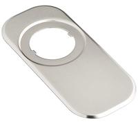 Amig - Embellecedor de Escudos de Seguridad para Cerraduras Mod. 10 | 165 x 74 mm | Para Evitar Rayar Puertas con las Llaves | Con Forma Rectangular | Latón Cromado Mate
