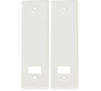 Amig - Embellecedor o Tapa de Aluminio con Acabado en Blanco para Recogedor de Persianas - Medidas: 22,2 x 6,5 cm - Distancia entre tornillos 17 cm - Espesor 0,5 mm (Paquete de 2)