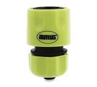 Amig - Empalme Rápido para Manguera - 1/2" - Con Sistema de Anclaje Rápido Mediante Clic - Función Stop de Seguridad - Plástico ABS - Verde Pistacho