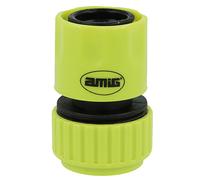 Amig - Empalme Rápido para Manguera - 3/4" - Con Sistema de Anclaje Rápido de Clic - Conexión Rápida y Fácil para Mangueras de Agua de Jardín - Plástico ABS - Verde Pistacho