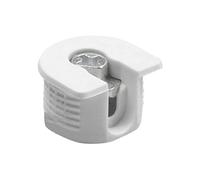 Amig - Enganche de Excéntrica, M6 - Ø 20 x 12,5 mm, 4 Unidades, para Ensamblado de Tableros con Tornillos Modelo 60 de M6, Óptimo para Unión de Estantes y Muebles, Plástico Blanco