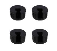 Amig - Enganches de Excéntrica, Incluye Tornillos M6, M6 - Ø 20 x 12 mm, 4 Unidades, para Ensamblado de Tableros, Óptimo para Unión de Estantes y Muebles, Plástico Negro