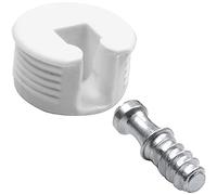 Amig - Enganches de Excéntrica, Incluye Tornillos M6, M6 - Ø 20 x 12 mm, 4 Unidades, para Ensamblado de Tableros, Óptimo para Unión de Estantes y Muebles, Plástico Marrón