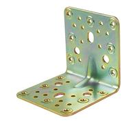 Amig - Escuadra Metálica Perforada - 103 x 100 x 3 mm - Fijación de Estructuras de Madera - Para Anclajes de Vigas, Tejados y Largueros - Acero Bicromatado