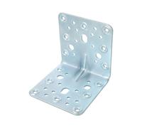 Amig - Escuadra Metálica Perforada - 103 x 100 x 3 mm - Fijación de Estructuras de Madera - Para Anclajes de Vigas, Tejados y Largueros - Acero Zincado