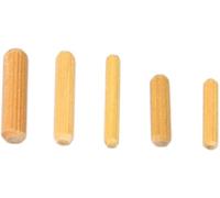 Amig - Espiga de Madera - Taco para Unión de Tableros - Ø 8 x 30 mm - 40 Unidades - Tubillón Acanalado y con Extremo Biselado para Uniones Más Resistentes - Madera de Pino
