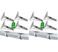 Amig - Fleje para Persiana Enrollable - Acero Inoxidable y Poliamida Gris - 150 mm - Resistente a la Corrosión - Aumenta la Estabilidad y Durabilidad de Persianas - 4 Ud por Bolsa - Fácil de instalar