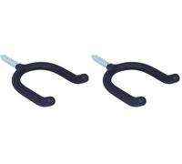 Amig - Gancho para Colgar Herramientas - Soporte Pared Acero Antideslizante - Capacidad Carga 25 kg - Ideal para Bicicletas y Jardín - Fácil Instalación (Paquete de 2)