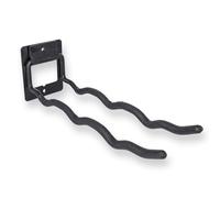 Amig - Gancho Plegables para Colgar Herramientas - Soporte Montaje en Pared - Acero Zincado - Recubrimiento Goma Antideslizante - Capacidad Carga 15kg - Ideal para Bicicletas y Herramientas de Jardín