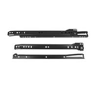 Amig - Juego de 2 Guías Correderas Metálicas con ruedas - Rieles para Cajones de Muebles, Cajoneras o Armarios - Acero - Color Negro - Resistencia de carga: 18 Kg/Par - Medidas: 400 mm