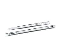 Amig - Juego de 2 Guías Correderas Metálicas Mod.26 de Acero Galvanizado para Cajones de Muebles, Cajoneras o Armarios | Extracción Parcial | Resistencia de carga: 25 Kg/Par | Medidas: 406 x 27 mm