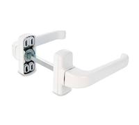 Amig - Juego de 2 Manillas de Roseta para Puertas - Mod. EPSILON - 132 x 70 mm - Cuadradillo de 8 mm - Diseño Elegante y Sencillo - Manija de Agarre Ergonómico - Aluminio Blanco