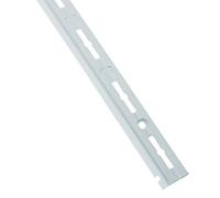 Amig - Juego de Cremalleras de Pared Simples Mod.6000 de Acero Acabado en Blanco - Perfectos para Realizar Portaestantes o Estanterías Personalizadas - 2 Unidades x 2 Metros