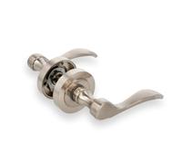 Amig - Juego de Manilla con Roseta, Modelo Yaltarz, Fabricada en Acero Cromado Mate, Medida: 52 mm, Cuadradillo de 6 mm, Óptimo para Puertas de Interior o Exterior, Diseño Moderno
