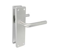 Amig 12617, Manilla aluminio con placa AL4P, 222 x 55 mm, Aluminio, Plata