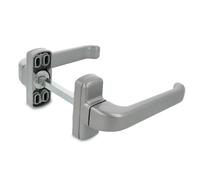 Amig - Juego de manillas - Modelo Epsilon - Aluminio - 132 x 70 mm - Cuadradillo de 8 mm - Color: Aluminio Plateado