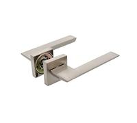 Amig - Juego de Manillas para Puertas - Mod. ZAHORA - 52 x 146 mm - Con Bocallave - Diseño Elegante y Sencillo - Manija de Agarre Ergonómico - Aluminio Satinado
