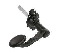 Amig - Juego de Manillas | Placa Martilleada | 100 x 44 mm | Cuadradillo de 8 mm | Ideal para todo Tipo de Puertas de Paso en Interior | Placa de Acero y Tirador de Zamak Negro